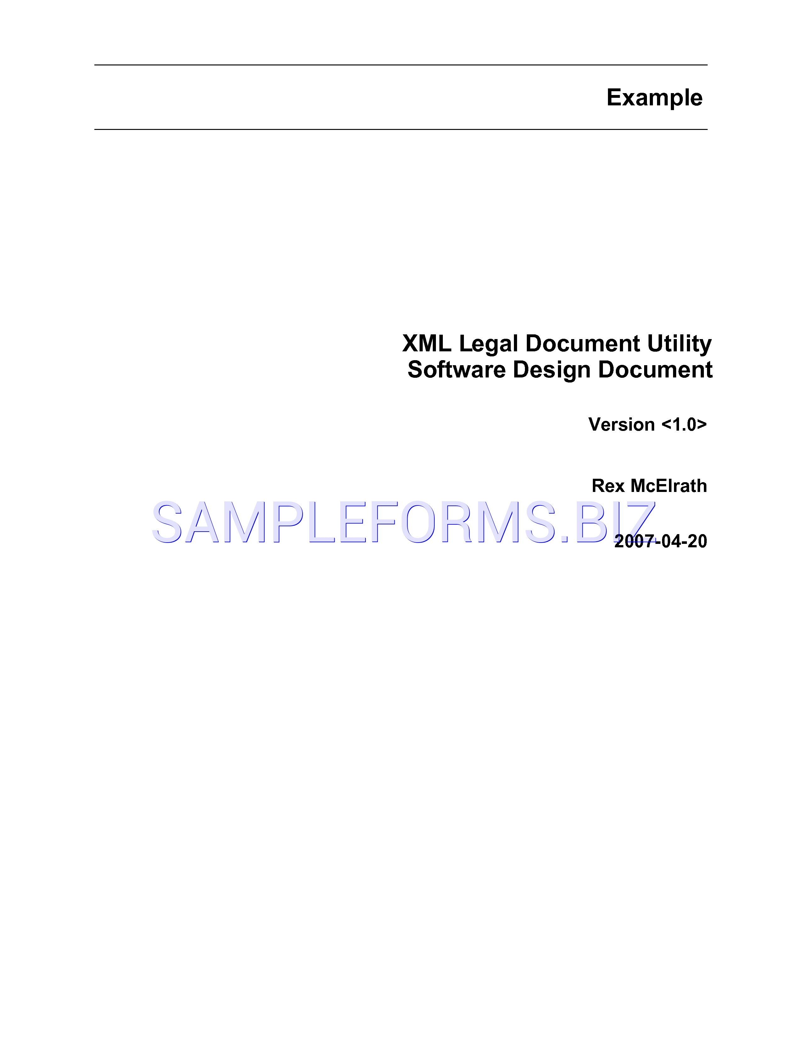 Preview free downloadable Software Design Document 1 in PDF (page 1)